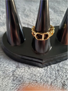 Gold Tone Chain Link adjustable ring